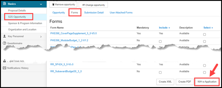 S2S Opportunity Forms