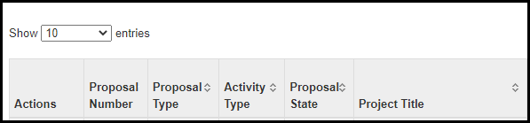 image of show entries dropdown menu