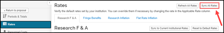 image highlighting the sync all rates button on the rates option panel