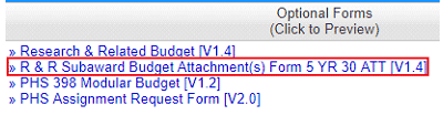 Example of optional forms